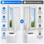 Fensterabdichtung 4 meter für mobile Klimaanlage Abluftschlauch Fensteradapter – Bild 4