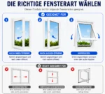 Fensterabdichtung 4 meter für mobile Klimaanlage Abluftschlauch Fensteradapter – Bild 5