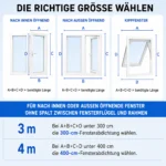 Fensterabdichtung 4 meter für mobile Klimaanlage Abluftschlauch Fensteradapter – Bild 7