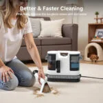 Lubluelu V8 800W Heißwasser Teppichreiniger 15kPa Haustierflecken Polster Waschm – Bild 2