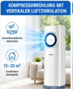 Tragbarer Kompressor-Kühlventilator, 3in1 kühlung, heizung & ventilator, fernbed – Bild 10