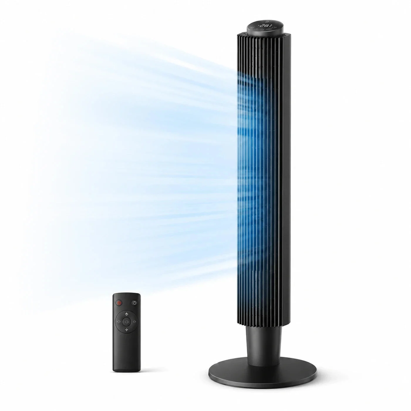 Turmventilator 106cm 42 Zoll, leiser Standventilator höhenverstell LED 12 Timer Turmventilator 106cm 42 Zoll, leiser Standventilator höhenverstell LED 12 Timer – Bild 1