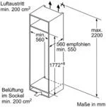 Siemens KI81RADD0 Einbaukühlschrank 310L iQ500 LED hyperFresh LED Festtür D – Bild 5
