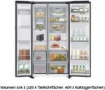 Samsung RS80F66KBFEF Side-by-Side Kühl-Gefrierkombination NoFrost Schwarz – Bild 4