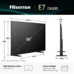 Hisense 58 Zoll (147cm) 4K QLED UHD Smart TV Fernseher 🌟LCD-TV 58E77Q, Apple KI – Bild 2