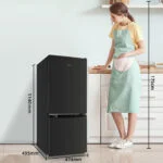 CHIQ Kühlschrank freistehend 117L 4🌟LED leise 39dB 2025 schwarz  Tür Umkehrbar – Bild 2