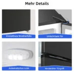CHIQ Kühlschrank freistehend 117L 4🌟LED leise 39dB 2025 schwarz  Tür Umkehrbar – Bild 6