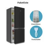 CHIQ Kühlschrank freistehend 117L 4🌟LED leise 39dB 2025 schwarz  Tür Umkehrbar – Bild 8