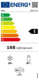 CHIQ Kühlschrank freistehend 117L 4🌟LED leise 39dB 2025 schwarz  Tür Umkehrbar – Bild 10