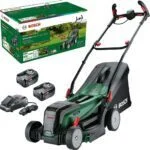 Bosch UniversalRotak 2x18V-37-550 Akku Rasenmäher 37cm 2x4Ah Akku Ladegerät Set