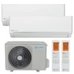 Clivet Midea Dual Split Klimaanlage 2x12000 BTU A++ R32 Inverter für 2 Räume Set