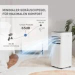 9000 BTU Mobile Klimaanlage, 4in1 Kühlen Heizen, App Steuer, EEK A, Schlauch Set – Bild 2
