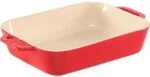 Staub Ceramique Auflaufformen Set 3-tlg Keramik Rechteck Kirschrot Ofenform Neu – Bild 7