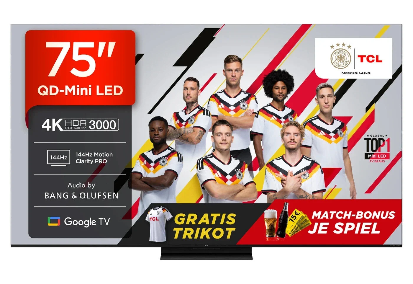 TCL 75 Zoll QLED Mini LED Fernseher, 4K HDR Premium, AirPlay, IMAX, AMD, 75Q7C TCL 75 Zoll QLED Mini LED Fernseher, 4K HDR Premium, AirPlay, IMAX, AMD, 75Q7C – Bild 1