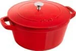 Staub La Cocotte Gusseisen Bräter 24cm 3-tlg Kirschrot Schmortopf Induktion Topf – Bild 8