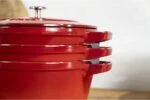 Staub La Cocotte Gusseisen Bräter 24cm 3-tlg Kirschrot Schmortopf Induktion Topf – Bild 16