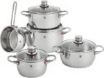WMF Quality One Topfset 5-tlg Cromargan Edelstahl Glasdeckel Induktion Set Stahl – Bild 19