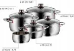 WMF Quality One Topfset 5-tlg Cromargan Edelstahl Glasdeckel Induktion Set Stahl – Bild 22
