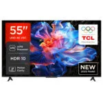 TCL 55 Zoll Direct LED TV, 4K HDR Fernseher, Google Smart TV, 55V6C, Motion Clar
