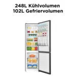 TCL  350L Kühl-Gefrierkombination, Kühlteil 248L, Gefrierteil 102 L, Tür Wechsel – Bild 2