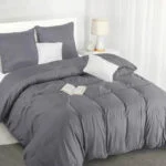 Linens Daven Bettwäsche Set Doppelbett 200x220cm Blau Baumwolle Kissenbezug 3tlg