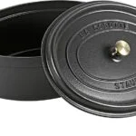 Staub La Cocotte Oval Bräter 37 cm 8,0L Gusseisen Induktion Emaille Topf Deckel