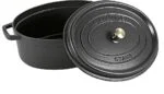 Staub La Cocotte Oval Bräter 37 cm 8,0L Gusseisen Induktion Emaille Topf Deckel