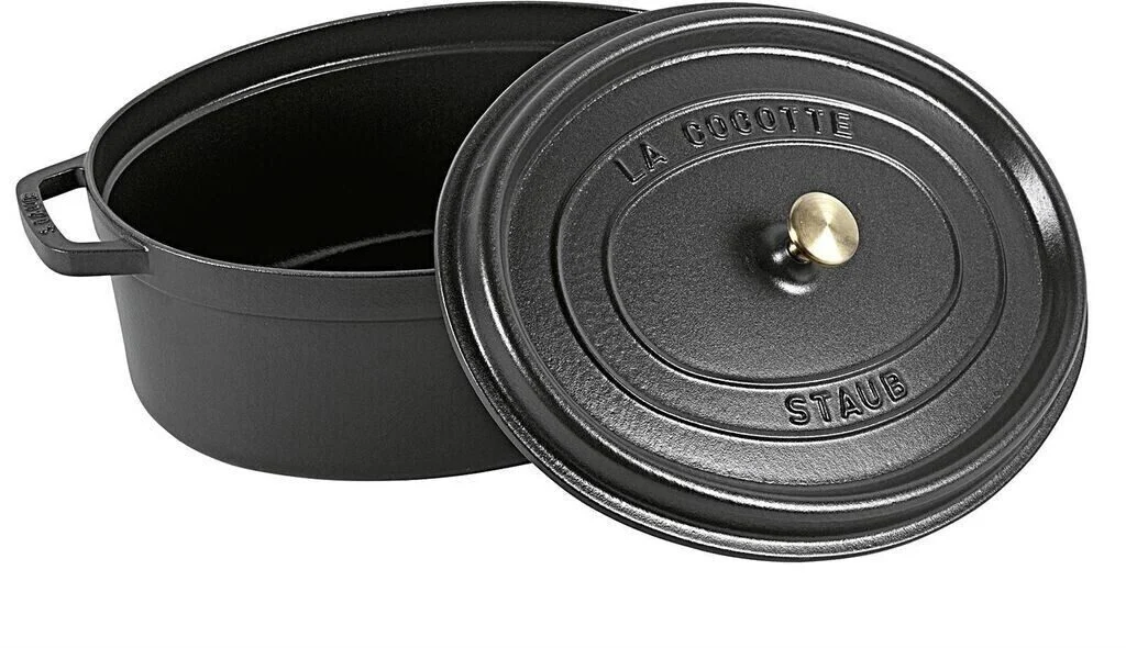 Staub La Cocotte Oval Bräter 37 cm 8,0L Gusseisen Induktion Emaille Topf Deckel Staub La Cocotte Oval Bräter 37 cm 8,0L Gusseisen Induktion Emaille Topf Deckel – Bild 1