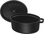 Staub La Cocotte Oval Bräter 37 cm 8,0L Gusseisen Induktion Emaille Topf Deckel – Bild 7