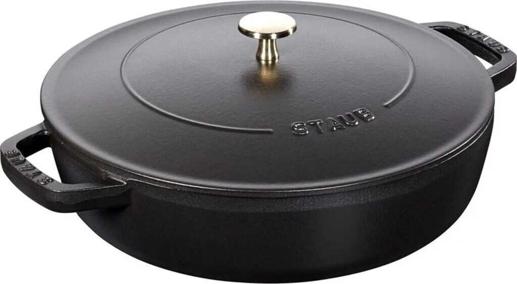Staub Bräter 28cm Gusseisen Schwarz Chistera Drop Structure Induktion mit Deckel Staub Bräter 28cm Gusseisen Schwarz Chistera Drop Structure Induktion mit Deckel – Bild 1