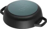 Staub Bräter 28cm Gusseisen Schwarz Chistera Drop Structure Induktion mit Deckel – Bild 7