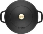 Staub Bräter 28cm Gusseisen Schwarz Chistera Drop Structure Induktion mit Deckel – Bild 12