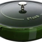 🍲Staub Schmorpfanne Grün 28cm Gusseisen Rund Chistera mit Deckel Induktion 3,7L