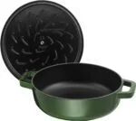 🍲Staub Schmorpfanne Grün 28cm Gusseisen Rund Chistera mit Deckel Induktion 3,7L – Bild 5