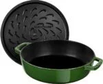 🍲Staub Schmorpfanne Grün 28cm Gusseisen Rund Chistera mit Deckel Induktion 3,7L – Bild 8