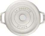 Staub LaCocotte Bräter Rund 28cm 6,7L Gusseisen Trüffelweiß Induktion mit Deckel – Bild 4