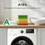 TCL 6 kg Waschmaschine,  EEK A 🌟 BLDC-Motor, Dampfwasch, Kindersicherung, 15Min – Bild 6