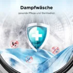 TCL 6 kg Waschmaschine,  EEK A 🌟 BLDC-Motor, Dampfwasch, Kindersicherung, 15Min – Bild 7
