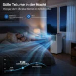 Mobiles Klimagerät 9000BTU, 2,6 kW, 3-in-1-Klimaanlage, 30m², leise, Schlafmodus – Bild 3