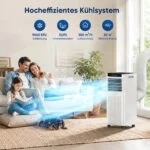 Mobiles Klimagerät 9000BTU, 2,6 kW, 3-in-1-Klimaanlage, 30m², leise, Schlafmodus – Bild 4