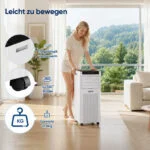 Mobiles Klimagerät 9000BTU, 2,6 kW, 3-in-1-Klimaanlage, 30m², leise, Schlafmodus – Bild 8