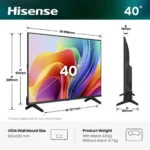 Hisense 40 Zoll Fernseher Full HD Smart TV, WLAN, AirPlay2 2, DVB-T/T2/S, 40A49S – Bild 2