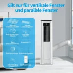 12000 BTU Mobile Klimaanlage 3,52kW, 4in1, EEK A🌟, 24 Timer, Fernbedienung,R290 – Bild 2