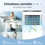 Mobile Klimaanlage 7000 BTU, 3in1 Klimagerät, 25 m², EEK A,  Fernbedienung,Timer – Bild 4