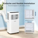 Mobile Klimaanlage 7000 BTU, 3in1 Klimagerät, 25 m², EEK A,  Fernbedienung,Timer – Bild 8