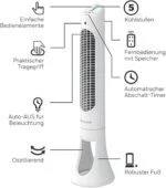 Turmventilator Honeywell QuietSet Oszillierend Ventilator Turm Stand hoch leise
