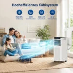 7000BTU Mobiles Klimagerät, 2,0 kW 3-in-1-Klimaanlage, bis 28m², leise, Schlafen – Bild 4