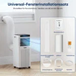 7000BTU Mobiles Klimagerät, 2,0 kW 3-in-1-Klimaanlage, bis 28m², leise, Schlafen – Bild 7