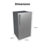 TCL 149L Kühlschrank, 27L Gefrierfach, LED, XL Flaschen, leise, 101cm,verstellba – Bild 2