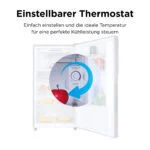 TCL 149L Kühlschrank, 27L Gefrierfach, LED, XL Flaschen, leise, 101cm,verstellba – Bild 9